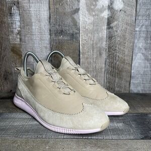 New NWOB Womens Cole Haan 2.ZeroGrand Beige Suede Wingtip Oxfords Shoes Size 6 B